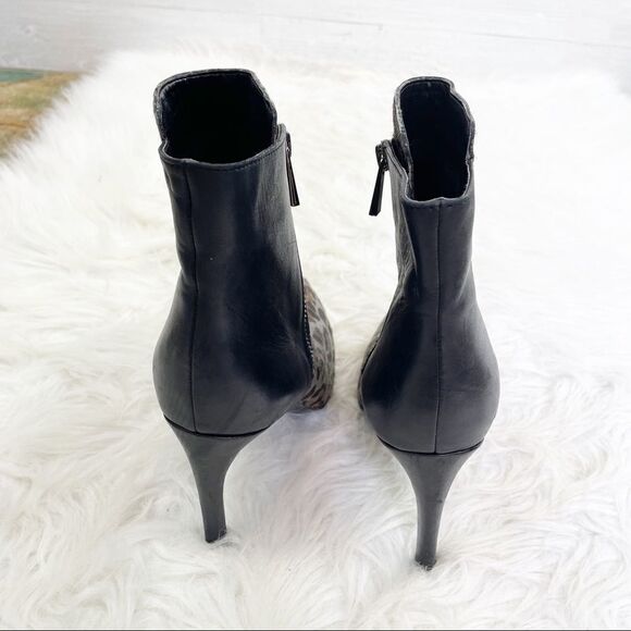 Sam Edelman Chantel Leather Leopard Coe Hair Ankle Booties - Picture 9 of 12